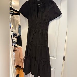 Anthropolgie Somerset Black dress petite
